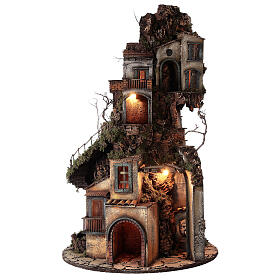 Circular tower village 90x60 cm, Neapolitan nativity