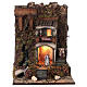 Complete nativity village modular set 55x245x40 cm with 8 cm statues s5