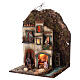 Complete nativity village modular set 55x245x40 cm with 8 cm statues s8