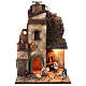 Complete nativity village modular set 55x245x40 cm with 8 cm statues s9