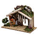 Wooden Nativity stable with LED oven, 25x40x20 cm s2
