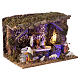 Stable with Nativity scene Moranduzzo nighttime effect 30x40x30 cm s4