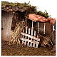 Wooden hut with barn and pines 20x60x25 cm s2