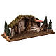 Wooden hut with barn and pines 20x60x25 cm s4