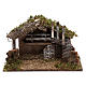 Cabaña para belén de madera y corcho 30x40x15 cm s1
