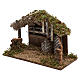 Cabana para presépio em madeira e cortiça 30x40x15 cm s2