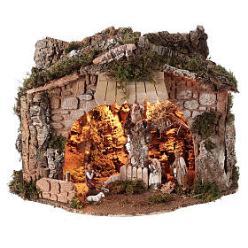 Höhle mit Spiegel für Tiefenwirkung, 40x50x35 cm, mit 10 cm Figuren von Moranduzzo