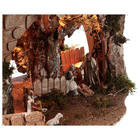 Höhle mit Spiegel für Tiefenwirkung, 40x50x35 cm, mit 10 cm Figuren von Moranduzzo