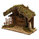 Nativity scene hut in wood and cork 25x35x15 cm s3
