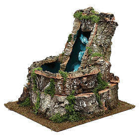 Waterfall with pond for Nativity scene 10 cm