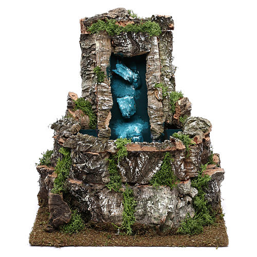 Waterfall with pond for Nativity scene 10 cm 1