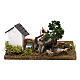 Staw z rybakiem na moście, do szopki 10 cm s4