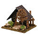 Cork hut with fence and tree Nativity scene 6 cm s2