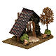 Cork hut with fence and tree Nativity scene 6 cm s3