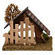 Cork hut with fence and tree Nativity scene 6 cm s4