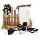 Miniature oven with fence, for 8-10 nativity figures s4
