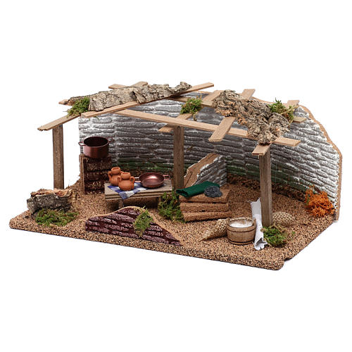 Market with various items for Nativity scene 10 cm 2