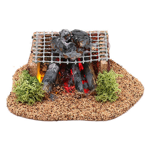 Grill with LED fire, for 10 cm nativity 1