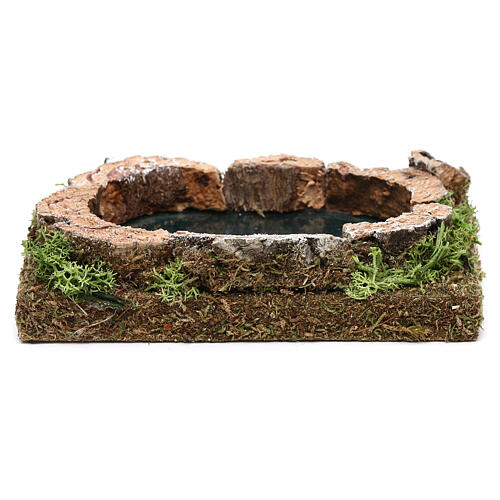 Jezioro do szopki z korka, 3x15x10 cm 2