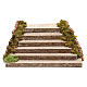 Miniature wooden staircase with moss for nativity, 5x20x15 cm s1