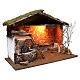Nativity stable lighted and working mill 55x75x40 cm, for 10 cm nativity s3