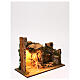 Stable lighted with side wall fountain 35x50x25 cm, for 9 cm nativity s3