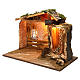 Illuminated hut with window and barn 35x50x25 cm s3