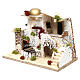 Arab house with golden dome working fountain 25x35x20 cm, for 7 cm nativity s3