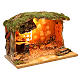 Stable with cork feeder and lighting 20x30x20 cm for Nativity scenes of 12 cm s3