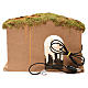 Stable with cork feeder and lighting 20x30x20 cm for Nativity scenes of 12 cm s4