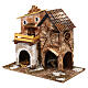 Two houses and stall 25x30x15 cm, for 6 cm nativity s3