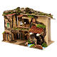 Village with mill and stall 25x30x20 cm, for 6 cm nativity s2