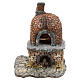 Brick oven with flame light effect in resin 15x15x10 cm, Naples nativity 10 cm s1
