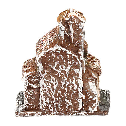House figure in resin with tower 5x5x5 cm, Neapolitan nativity 3-4 cm 4
