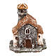 House figure in resin with tower 5x5x5 cm, Neapolitan nativity 3-4 cm s1
