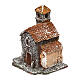 House figure in resin with tower 5x5x5 cm, Neapolitan nativity 3-4 cm s2
