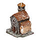 Casetta in resina con torre 5x5x5 cm presepe napoletano 3-4 cm s2