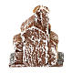 Casetta in resina con torre 5x5x5 cm presepe napoletano 3-4 cm s4