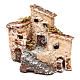 Casetta in resina con torre 5x5x5 cm presepe napoletano 3-4 cm s6