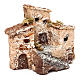 Casetta in resina con torre 5x5x5 cm presepe napoletano 3-4 cm s7
