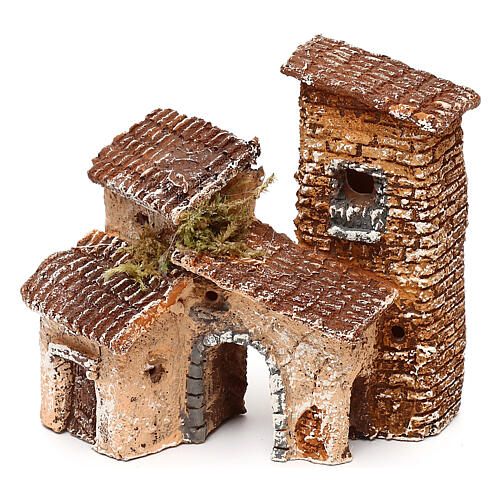 Nativity village with archway 10x10x10 cm for Neapolitan nativity 3-4 cm 2