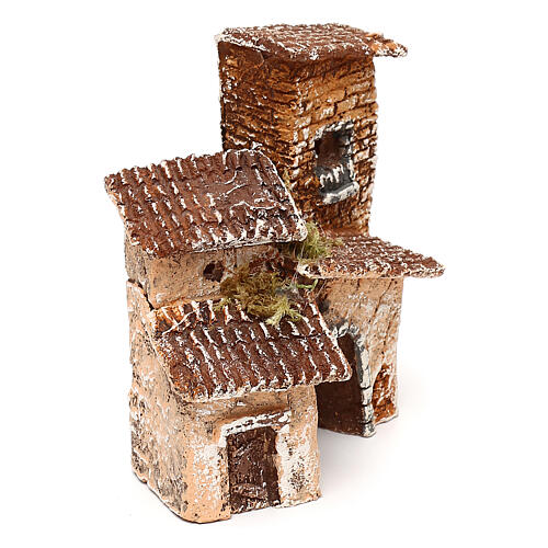 Nativity village with archway 10x10x10 cm for Neapolitan nativity 3-4 cm 3
