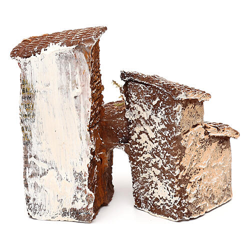 Wioska z arkadą, 10x10x10 cm, szopka neapolitańska 3-4 cm 4