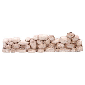 Muricciolo sfumato dritto 5x20x5 cm presepe napoletano 10 cm