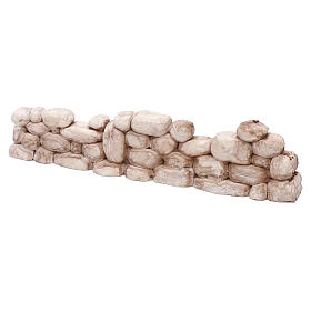 Muricciolo sfumato dritto 5x20x5 cm presepe napoletano 10 cm