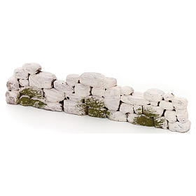Muricciolo dipinto dritto 5x20x5 cm presepe napoletano 10 cm