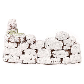 Muricciolo dipinto angolare 5x15x5 cm presepe napoletano 10 cm