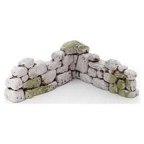 Muricciolo dipinto angolare 5x15x5 cm presepe napoletano 10 cm