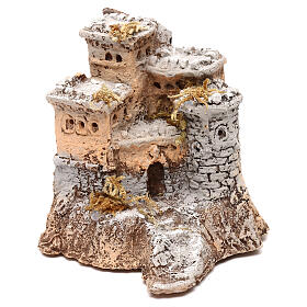 Castle in resin 10x10x10 cm, Neapolitan nativity 4 cm