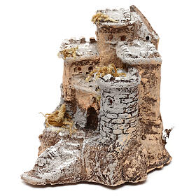 Zamek z żywicy 10x10x10 cm, szopka neapolitańska 4 cm